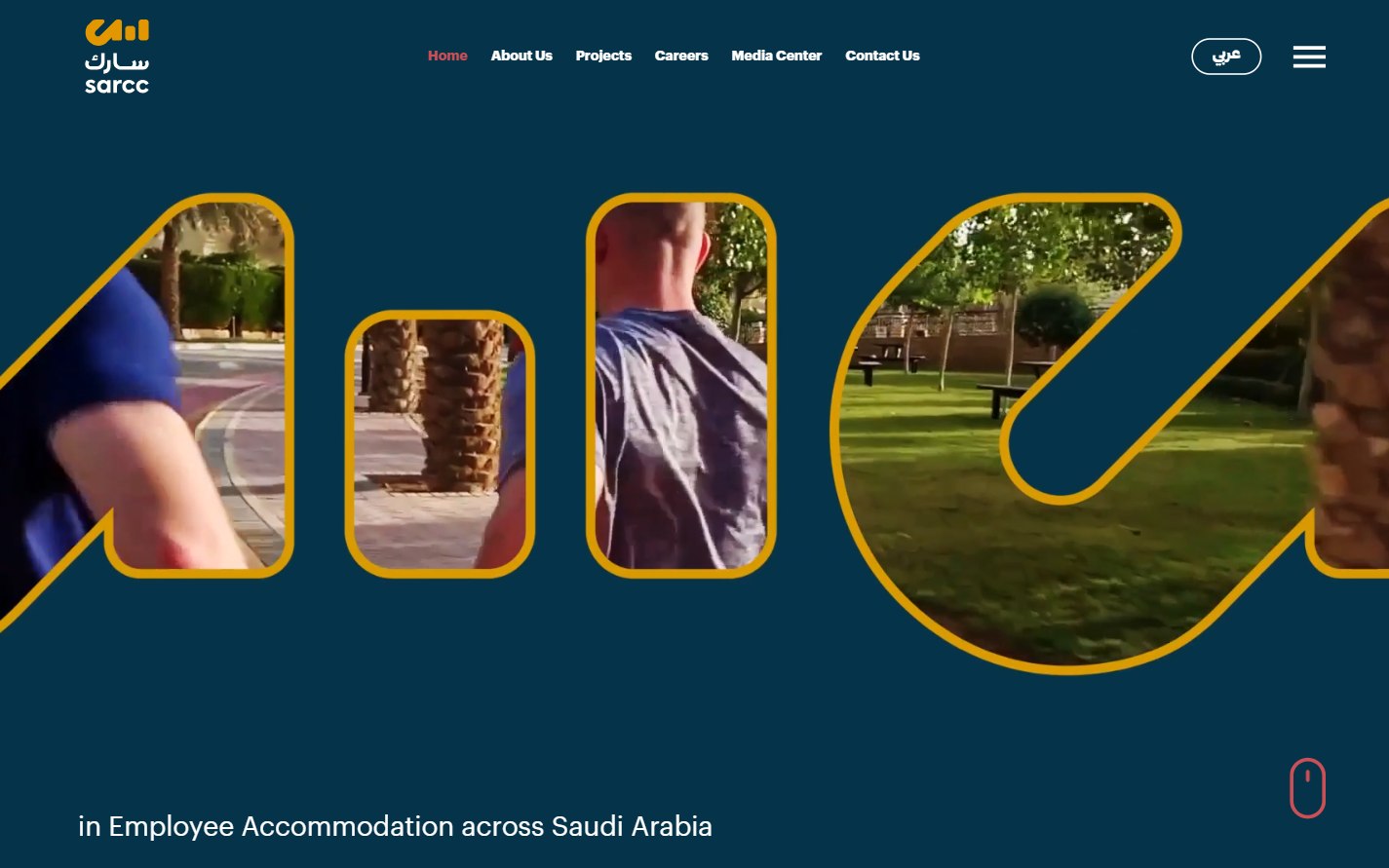 SARCC website: the content platform of an employee-accommodation operator in Saudi Arabia